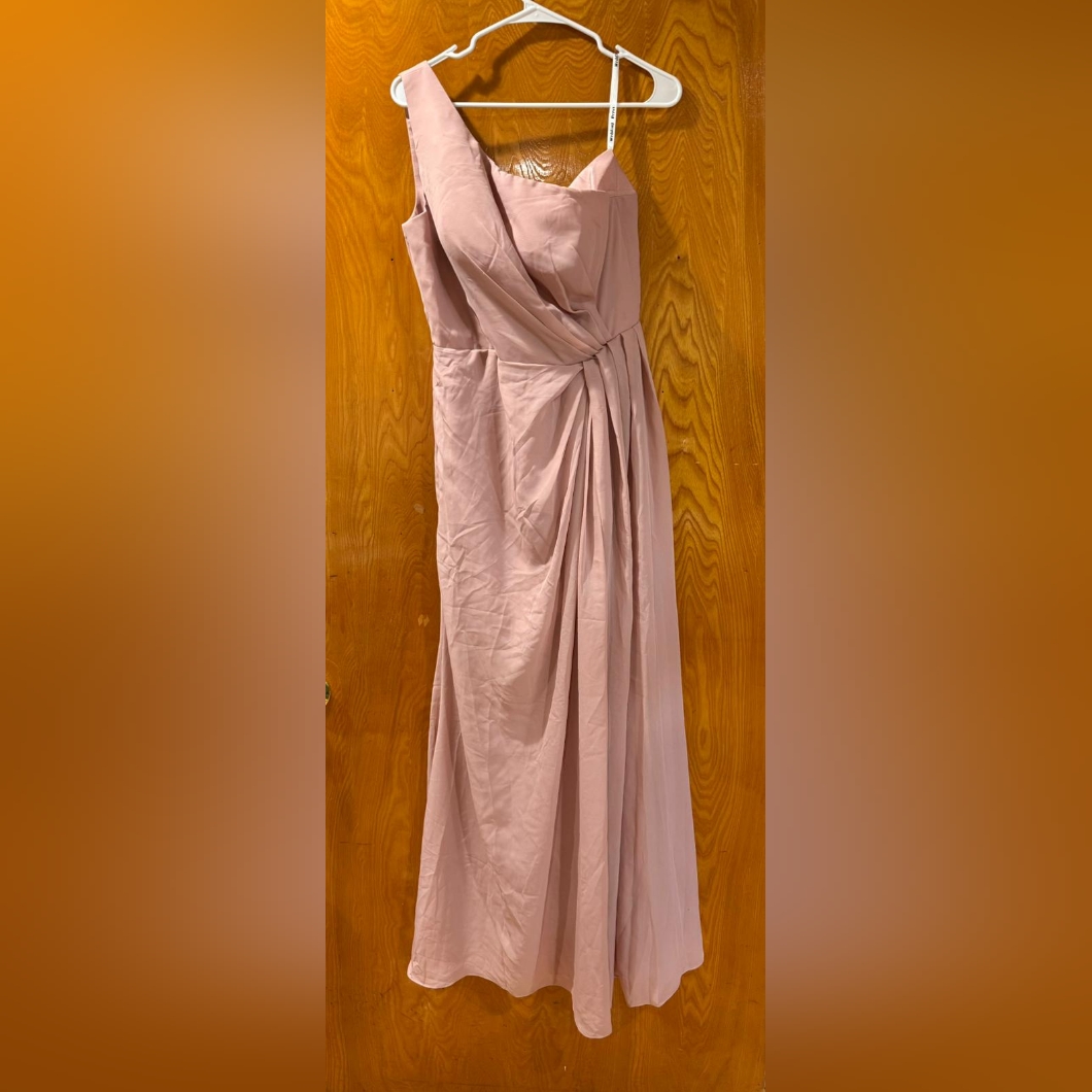 Chic One Shoulder Mauve Dress